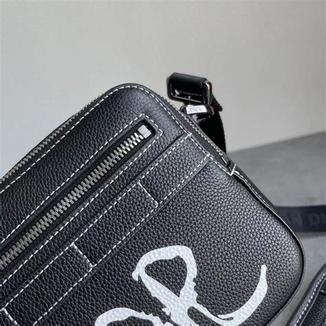 Safari Messenger Bag Black Grained Ca